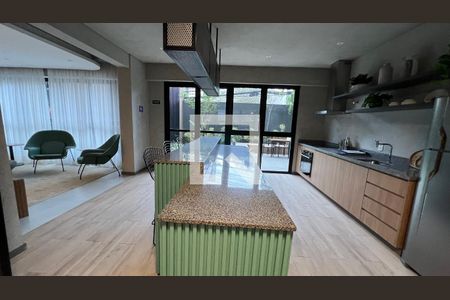 Studio para alugar com 27m², 1 quarto e sem vaga Studio para alugar com 27m², 1 quarto e sem vagaÁrea comum - Salão de festas