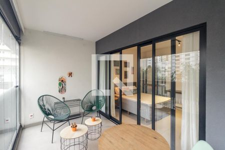 Studio à venda com 33m², 1 quarto e sem vagaVaranda