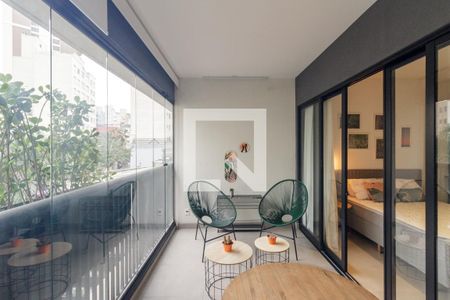 Studio à venda com 33m², 1 quarto e sem vagaVaranda