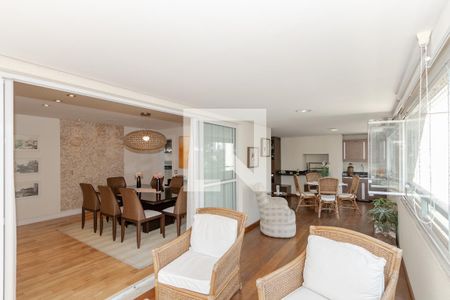 Varanda da Sala de apartamento à venda com 3 quartos, 206m² em Campo Belo, São Paulo