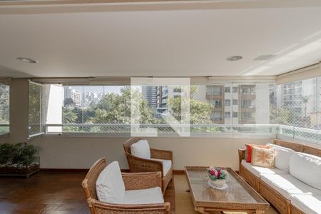 Varanda da Sala de apartamento à venda com 3 quartos, 206m² em Campo Belo, São Paulo