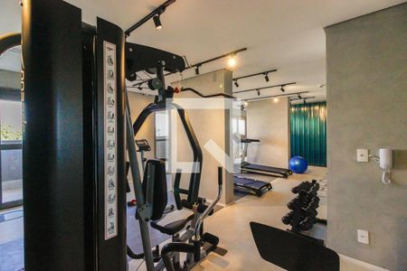 Área comum - Academia de kitnet/studio para alugar com 1 quarto, 28m² em Chácara Seis de Outubro, São Paulo