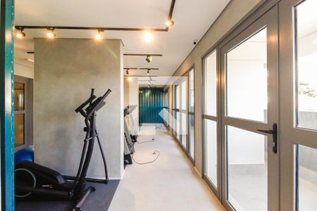 Área comum - Academia de kitnet/studio para alugar com 1 quarto, 28m² em Chácara Seis de Outubro, São Paulo