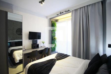 Sala-Quarto de kitnet/studio para alugar com 1 quarto, 30m² em Indianópolis, São Paulo