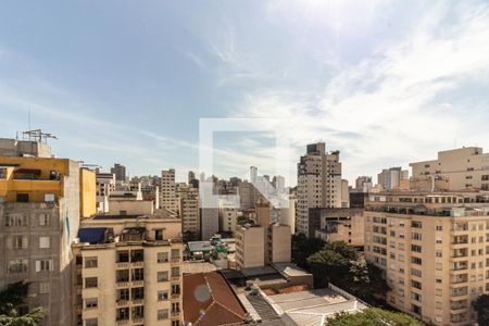 Sala - Vista de apartamento para alugar com 1 quarto, 61m² em Higienópolis, São Paulo