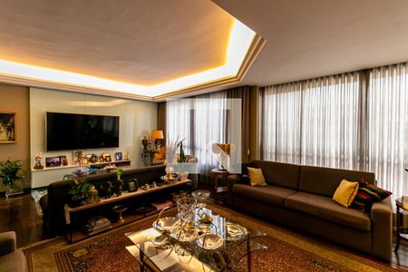 Sala  de apartamento à venda com 4 quartos, 340m² em Lourdes, Belo Horizonte