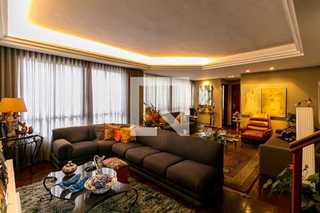 Sala  de apartamento à venda com 4 quartos, 340m² em Lourdes, Belo Horizonte