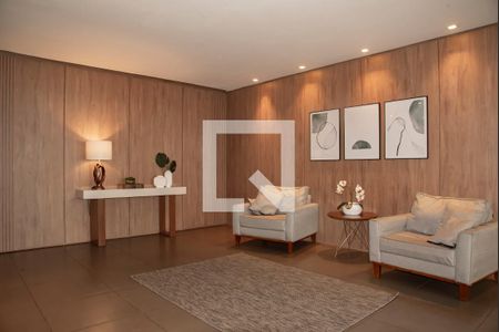 Apartamento para alugar com 84m², 2 quartos e 2 vagasHall social