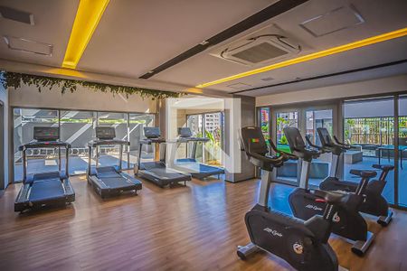 Studio para alugar com 20m², 1 quarto e sem vaga Studio para alugar com 20m², 1 quarto e sem vagaÁrea comum - Academia