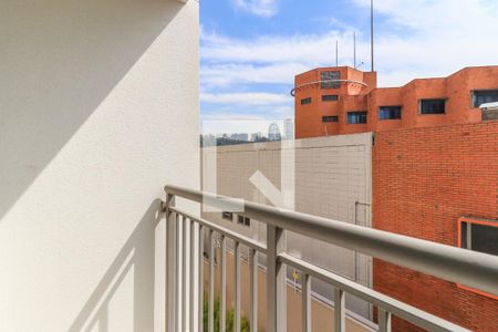 Varanda da Sala de apartamento à venda com 1 quarto, 27m² em Jardim Caravelas, São Paulo