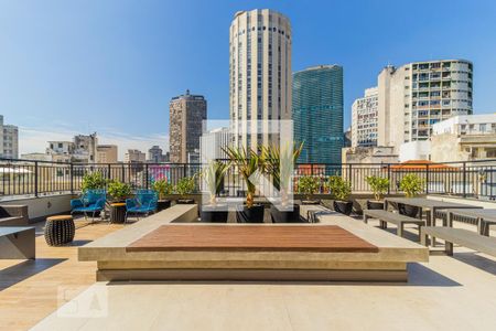 Área comum - Solarium de apartamento para alugar com 1 quarto, 28m² em República, São Paulo