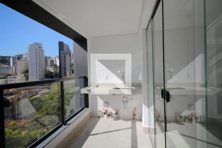 Varanda da Sala de apartamento à venda com 3 quartos, 97m² em Sion, Belo Horizonte