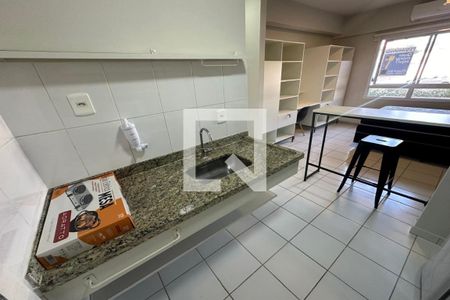 Cozinha de kitnet/studio para alugar com 1 quarto, 23m² em Iguatemi, Ribeirão Preto