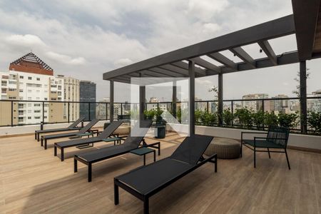 Studio para alugar com 27m², 1 quarto e sem vaga Studio para alugar com 27m², 1 quarto e sem vagaÁrea comum - Solarium com Jacuzzi