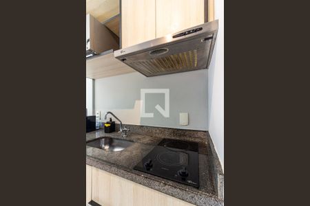 Cozinha de apartamento para alugar com 1 quarto, 25m² em República, São Paulo