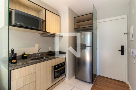 Cozinha de apartamento para alugar com 1 quarto, 25m² em República, São Paulo