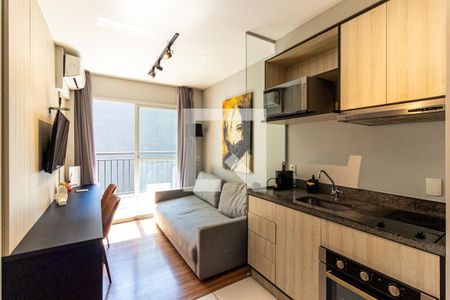 Sala de apartamento para alugar com 1 quarto, 25m² em República, São Paulo