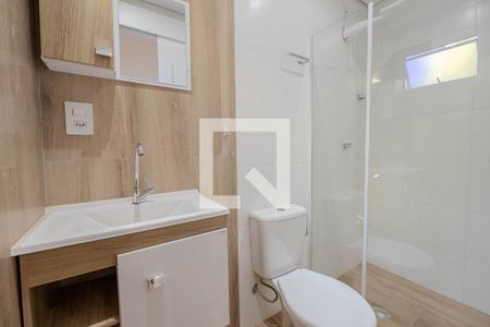 Banheiro de kitnet/studio para alugar com 1 quarto, 16m² em Bela Vista, São Paulo