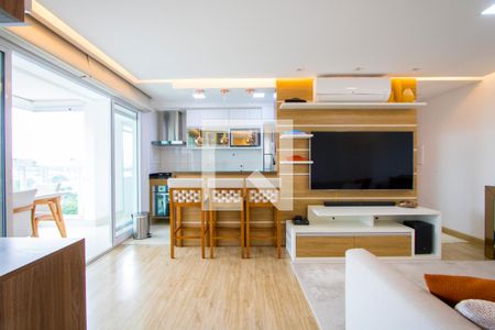 Sala de apartamento à venda com 2 quartos, 79m² em Vila Scarpelli, Santo André