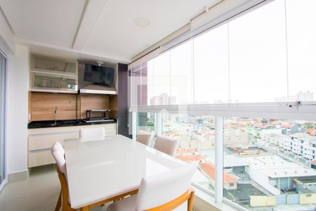 Varanda gourmet de apartamento à venda com 2 quartos, 79m² em Vila Scarpelli, Santo André