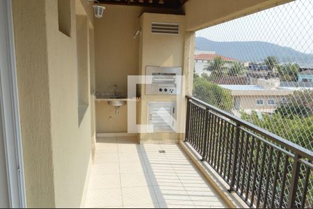 Varanda Gourmet  de apartamento para alugar com 3 quartos, 109m² em Taquara, Rio de Janeiro