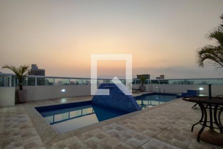 Área comum - Piscina de apartamento para alugar com 1 quarto, 64m² em Guilhermina, Praia Grande