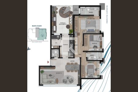 Apartamento à venda com 3 quartos, 92m² em Sion, Belo Horizonte