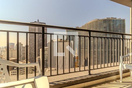Varanda de kitnet/studio para alugar com 1 quarto, 22m² em República, São Paulo