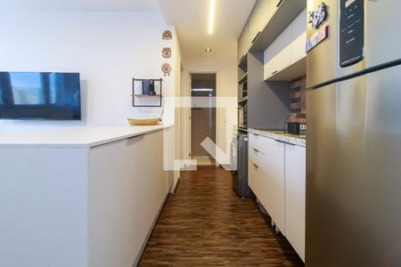 Cozinha de apartamento para alugar com 1 quarto, 39m² em Vila São Francisco (zona Sul), São Paulo