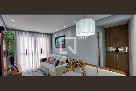 Sala de apartamento à venda com 2 quartos, 50m² em Vila Homero Thon, Santo André