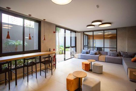 Hall social de kitnet/studio para alugar com 1 quarto, 25m² em Mirandópolis, São Paulo
