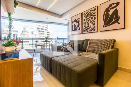 Sala de TV de apartamento para alugar com 2 quartos, 70m² em Dezoito do Forte Empresarial/alphaville., Barueri