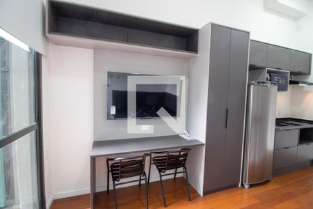 Sala / Quarto - Studio de kitnet/studio para alugar com 1 quarto, 24m² em Santo Amaro, São Paulo