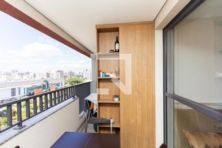 Varanda de apartamento à venda com 1 quarto, 31m² em Indianópolis, São Paulo
