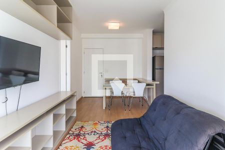 Sala de apartamento à venda com 1 quarto, 49m² em Campo Belo, São Paulo