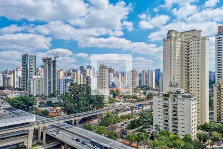 Vista da Varanda de apartamento à venda com 1 quarto, 49m² em Campo Belo, São Paulo