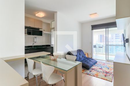 Sala de apartamento à venda com 1 quarto, 49m² em Campo Belo, São Paulo