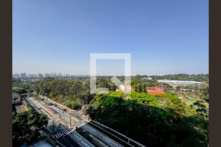 Vista Sacada Sala de apartamento para alugar com 1 quarto, 33m² em Santo Amaro, São Paulo