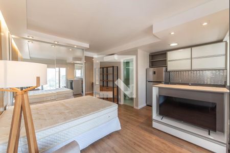 Quarto - Sala Integrada de apartamento para alugar com 1 quarto, 37m² em Cidade Monções, São Paulo