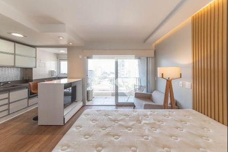 Quarto - Sala Integrada de apartamento para alugar com 1 quarto, 37m² em Cidade Monções, São Paulo
