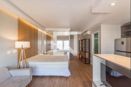 Quarto - Sala Integrada de apartamento para alugar com 1 quarto, 37m² em Cidade Monções, São Paulo
