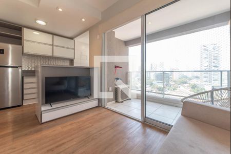 Quarto - Sala Integrada de apartamento para alugar com 1 quarto, 37m² em Cidade Monções, São Paulo