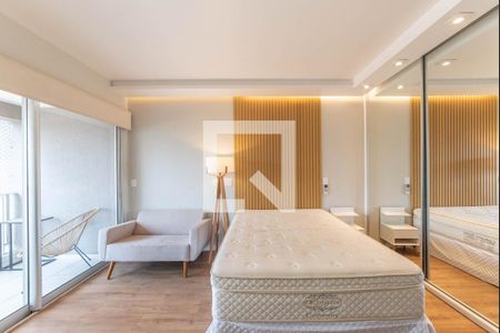 Quarto - Sala Integrada de apartamento para alugar com 1 quarto, 37m² em Cidade Monções, São Paulo