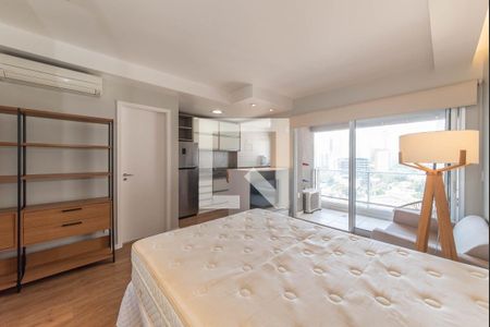Quarto - Sala Integrada de apartamento para alugar com 1 quarto, 37m² em Cidade Monções, São Paulo