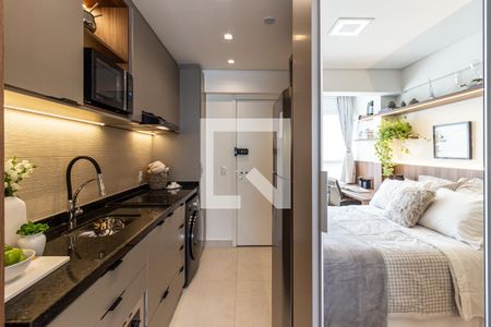 Studio para alugar com 25m², 1 quarto e sem vaga Studio para alugar com 25m², 1 quarto e sem vagaCozinha