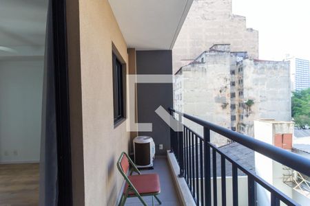 varanda de kitnet/studio para alugar com 1 quarto, 28m² em Liberdade, São Paulo
