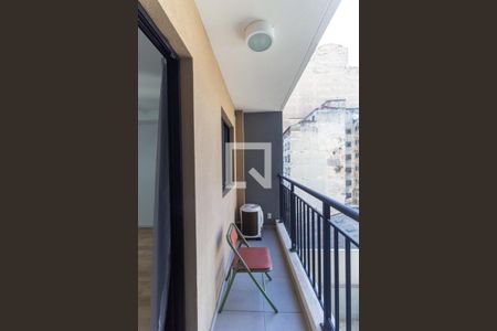 varanda de kitnet/studio para alugar com 1 quarto, 28m² em Liberdade, São Paulo