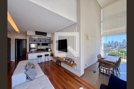 Sala de apartamento para alugar com 2 quartos, 85m² em Cidade Monções, São Paulo