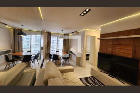 Sala de apartamento para alugar com 2 quartos, 64m² em Marapé, Santos