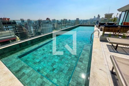 Área comum - Piscina de kitnet/studio para alugar com 1 quarto, 24m² em Pinheiros, São Paulo